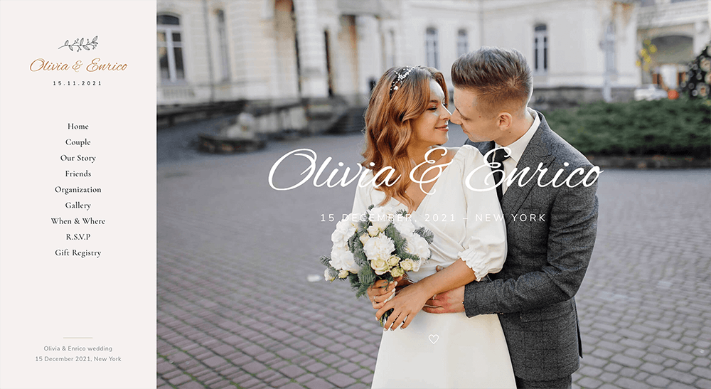 Olivia & Enrico - Wedding Template Demo 1
